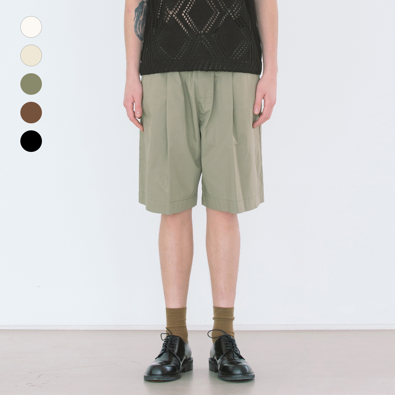 WIDE PINTUCK SHORTS / 5 COLOR